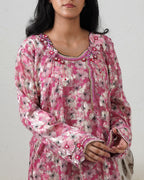 New waterfall with floral brooch