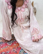 Pearl bow with silk thread 3d flower